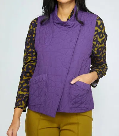 Olivia By Habitat Kaleidoscope Quilt Scenic View Vest In Violet In Purple