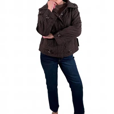 Olivia By Habitat Modern Quilted Barn Jacket In Brown