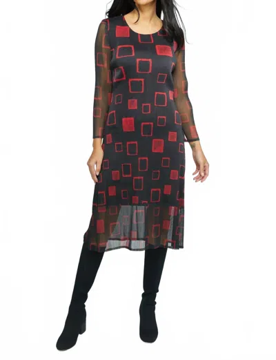 Olivia By Habitat Parisian Block Dress In Chili In Pink
