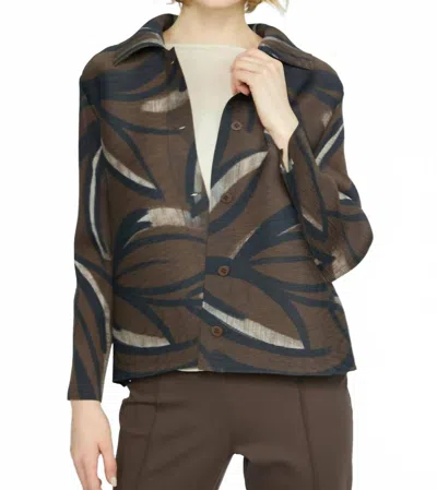 Olivia By Habitat Parisian Pleats Jacket In Chocolate In Brown