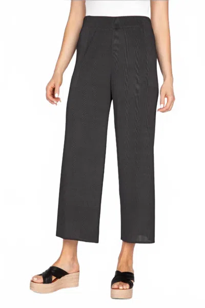 Olivia By Habitat Parisian Pleats Wide Leg Pants In Black In Animal Print