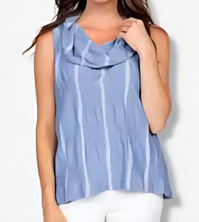 Olivia By Habitat Stripe A Pose Sleeveless Cowl Top In Pool In Yellow