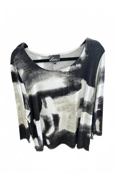 Olivia By Habitat Women's Arthouse Knits Ikat Easy Tee In Multi