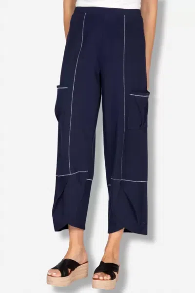 Olivia By Habitat Zanna Pocket Pants In Navy In Blue