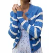 Olivia By Livro Cardigan Stripe Sweater In Blue In Blue