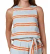 Olivia By Livro Dani Sleeveless Top In Capri Stripe In Multi