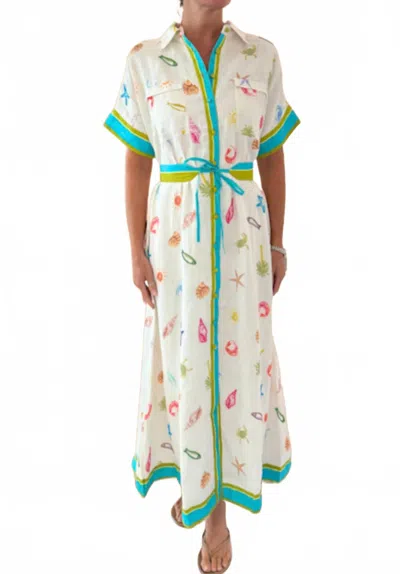 Olivia By Livro Daphne Midi Dress In Oceano In Multi