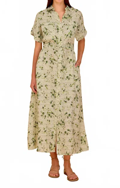 Olivia By Livro Daphne Midi Dress In Verdant In Brown