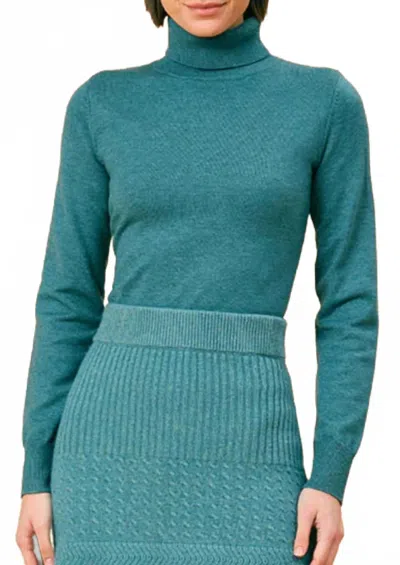 Olivia By Livro Erin Turtle Neck Sweater In Green