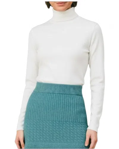 Olivia By Livro Erin Turtleneck Sweater In Ivory In Multi