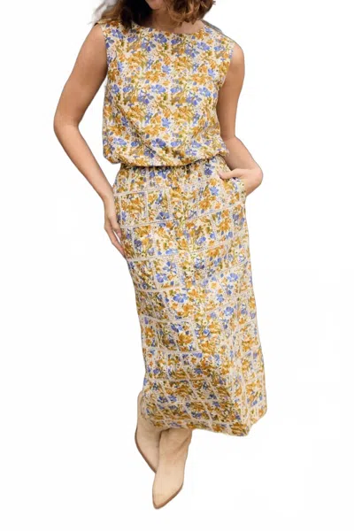 Olivia By Livro Fawn Midi Skirt In Meadowlands In Multi