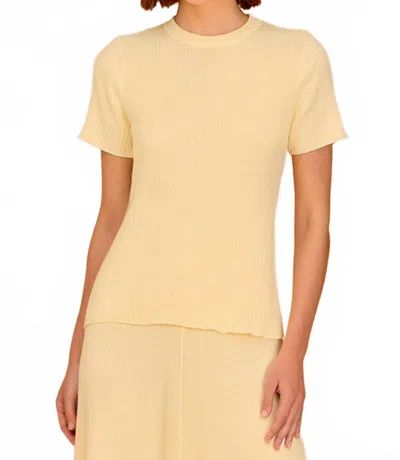 Olivia By Livro Fifi Knit Top In Butter In Yellow