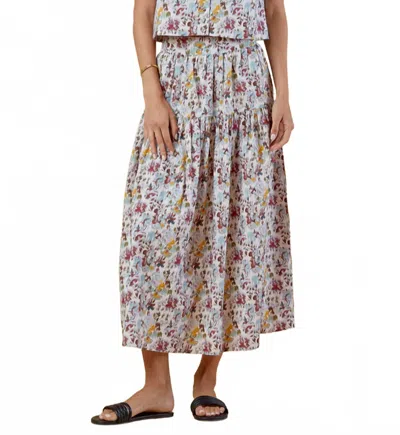Olivia By Livro Floral Petal Midi Skirt In Multi