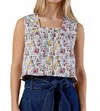 Olivia By Livro Floral Petal Sleeveless Top In Multi In Multi