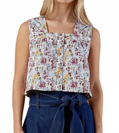 Olivia By Livro Floral Petal Sleeveless Top In Multi