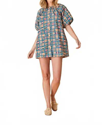 Olivia By Livro Frannie Mini Dress In Sea Tiles In Multi