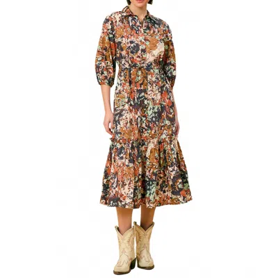 Olivia By Livro Grace Elbow-length Sleeves Dress In Multi Color
