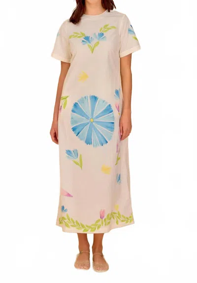 Olivia By Livro Gwenyth Midi Dress In Flora Painted In Multi