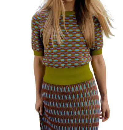 Olivia By Livro Hannah Crewneck Sweater In Fall Deco In Multi
