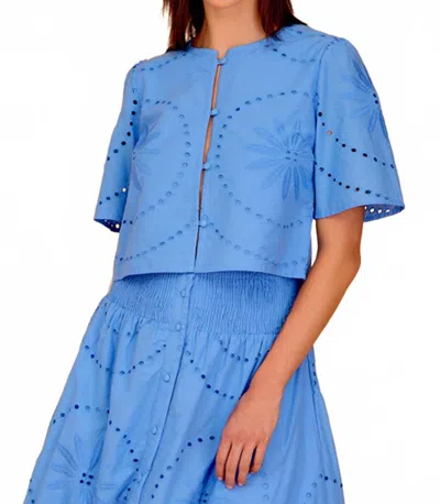 Olivia By Livro Heidi Top In Azul Lace In Blue
