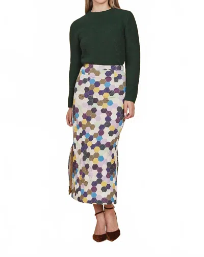 Olivia By Livro Hila Quilted Skirt In Vintage Mosaic In Multi
