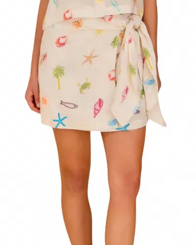Olivia By Livro Isla Wrap Skirt In Oceano In Multi