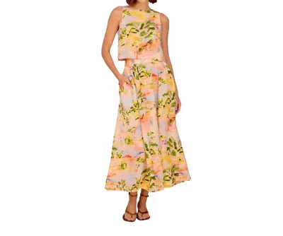 Olivia By Livro Kit High Waisted Midi Skirt In Sierra In Multi