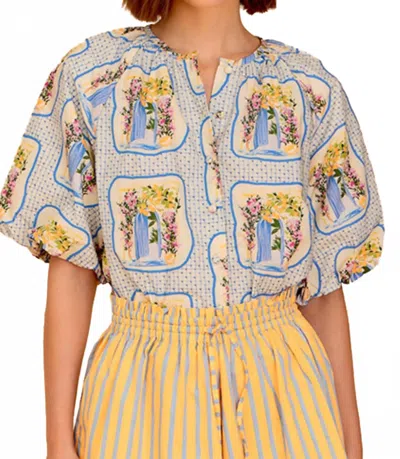 Olivia By Livro La Puerta Freda Top In Blue In Multi