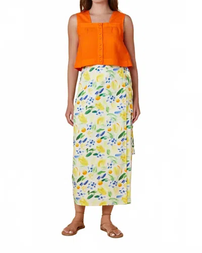 Olivia By Livro Leigh Wrap Skirt In Clementine In Multi