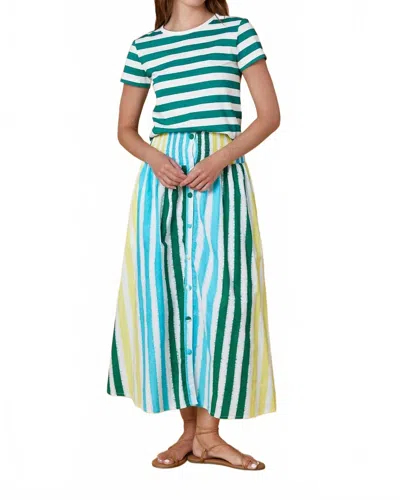 Olivia By Livro Marine Stripe Top In Green
