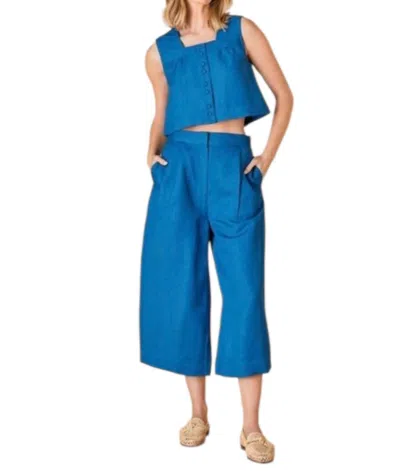Olivia By Livro Nadia Wide Leg Pants In Lagoon In Blue