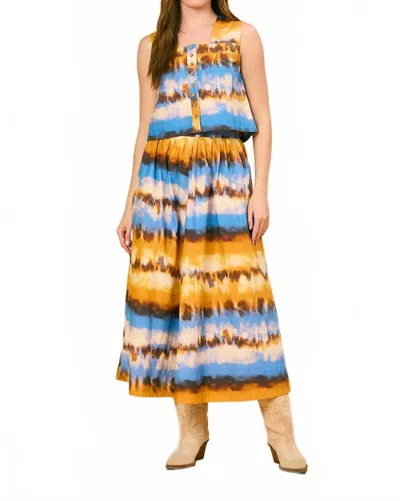 Olivia By Livro Nellie Squareneck Top In Golden Ombré In Multi