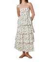 Olivia By Livro Ophelia Tiered Midi Dress In Dewberry In Neutral