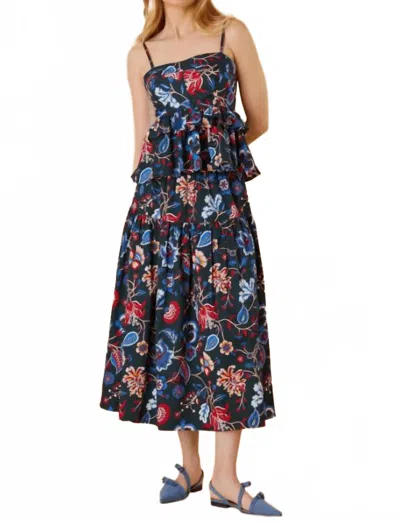 Olivia By Livro Quinn Midi Skirt In Evergreen In Blue