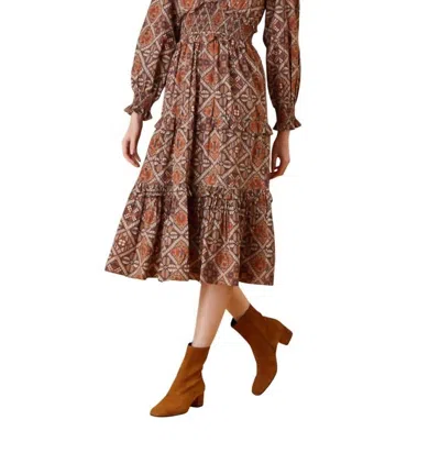 Olivia By Livro Sloan Dress In Chai Medallions In Multi