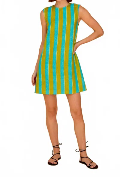 Olivia By Livro Wynn Mini Dress In Citrus Stripe In Multi