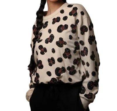 Olivia Dar Cheetah Sweatshirt In Beige