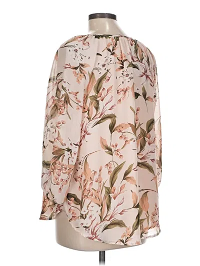 Pre-owned Olivia Grey 3/4 Sleeve Blouse In Brown