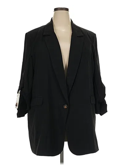 Olivia Grey Blazer Jacket In Black