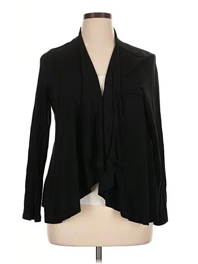Pre-owned Olivia Grey Cardigan Sweater In Black