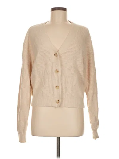 Pre-owned Olivia Grey Cardigan Sweater In Tan