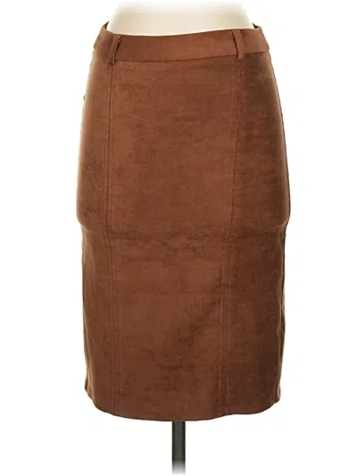 Pre-owned Olivia Grey Casual Skirt In Brown