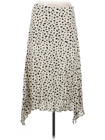 Pre-owned Olivia Grey Casual Skirt In Ivory