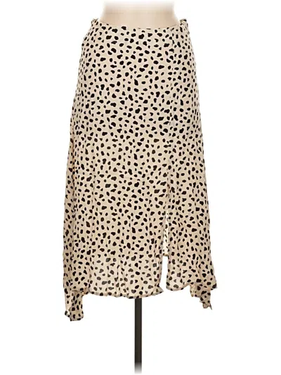 Pre-owned Olivia Grey Casual Skirt In White