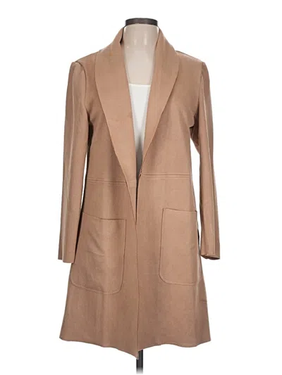 Pre-owned Olivia Grey Coat In Brown