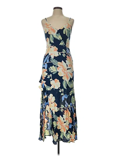 Pre-owned Olivia Grey Cocktail Dress In Blue