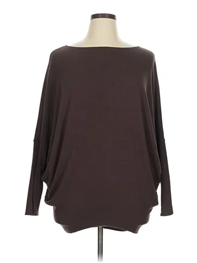 Pre-owned Olivia Grey Poncho In Brown