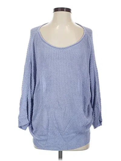 Pre-owned Olivia Grey Pullover Sweater In Blue