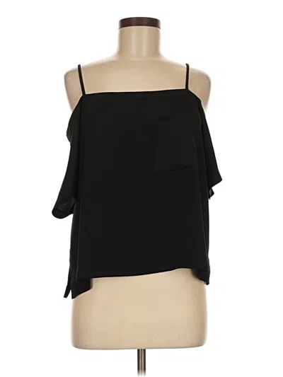 Pre-owned Olivia Grey Sleeveless Blouse In Black