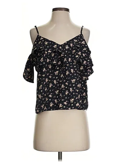 Pre-owned Olivia Grey Sleeveless Blouse In Black